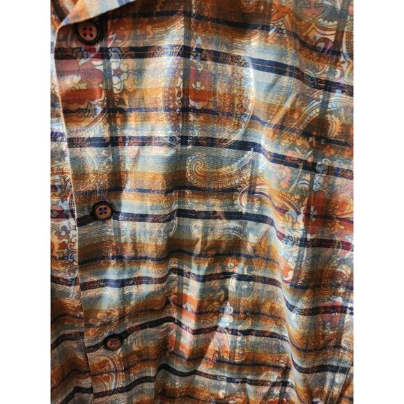 7 Downie St Men Dress Shirt Size 3 Long Sleeves - Picture 2 of 9